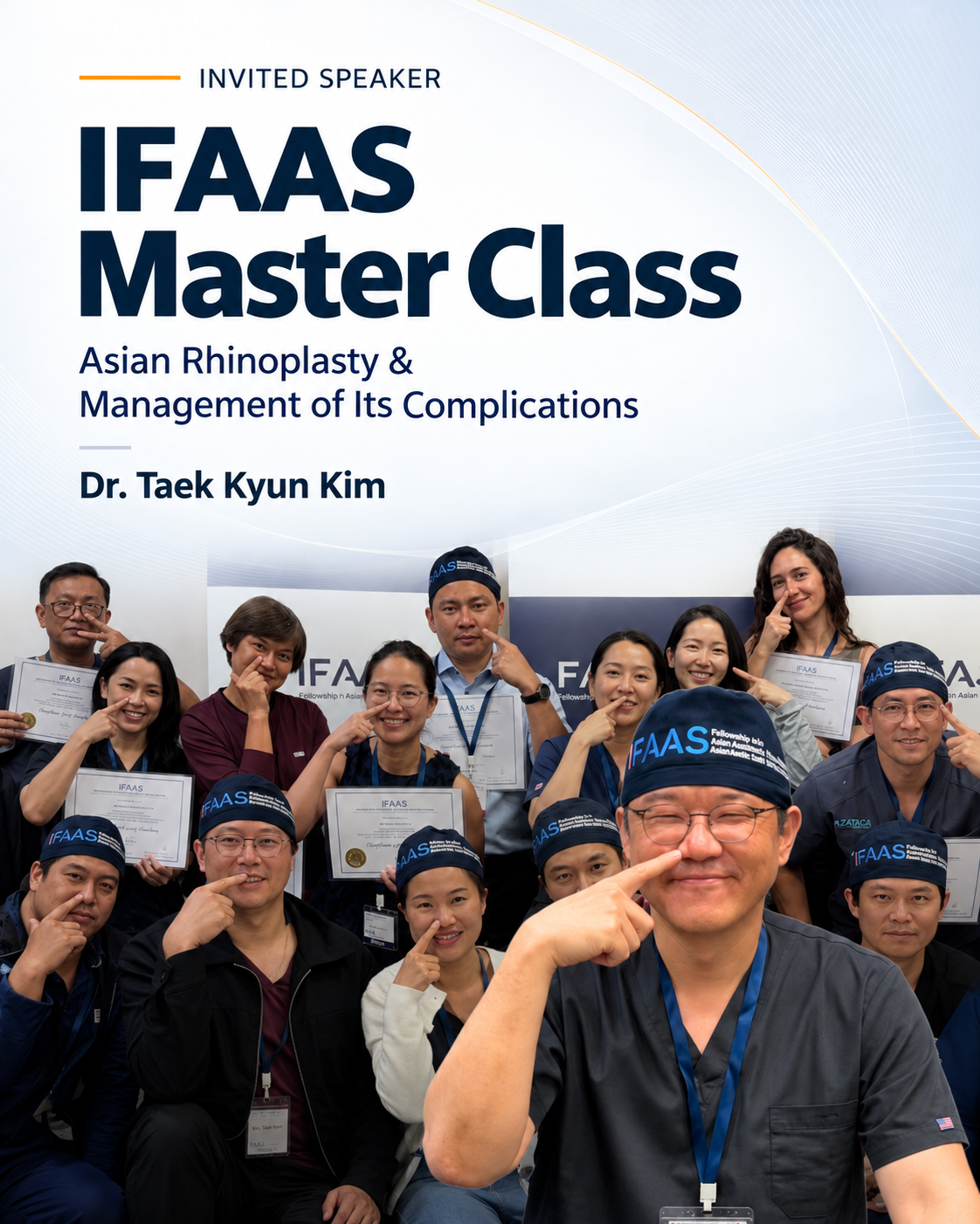 Dr. Taek Kyun Kim Joins the Official Faculty of the IFAAS Rhinoplasty Master Class in Singapore