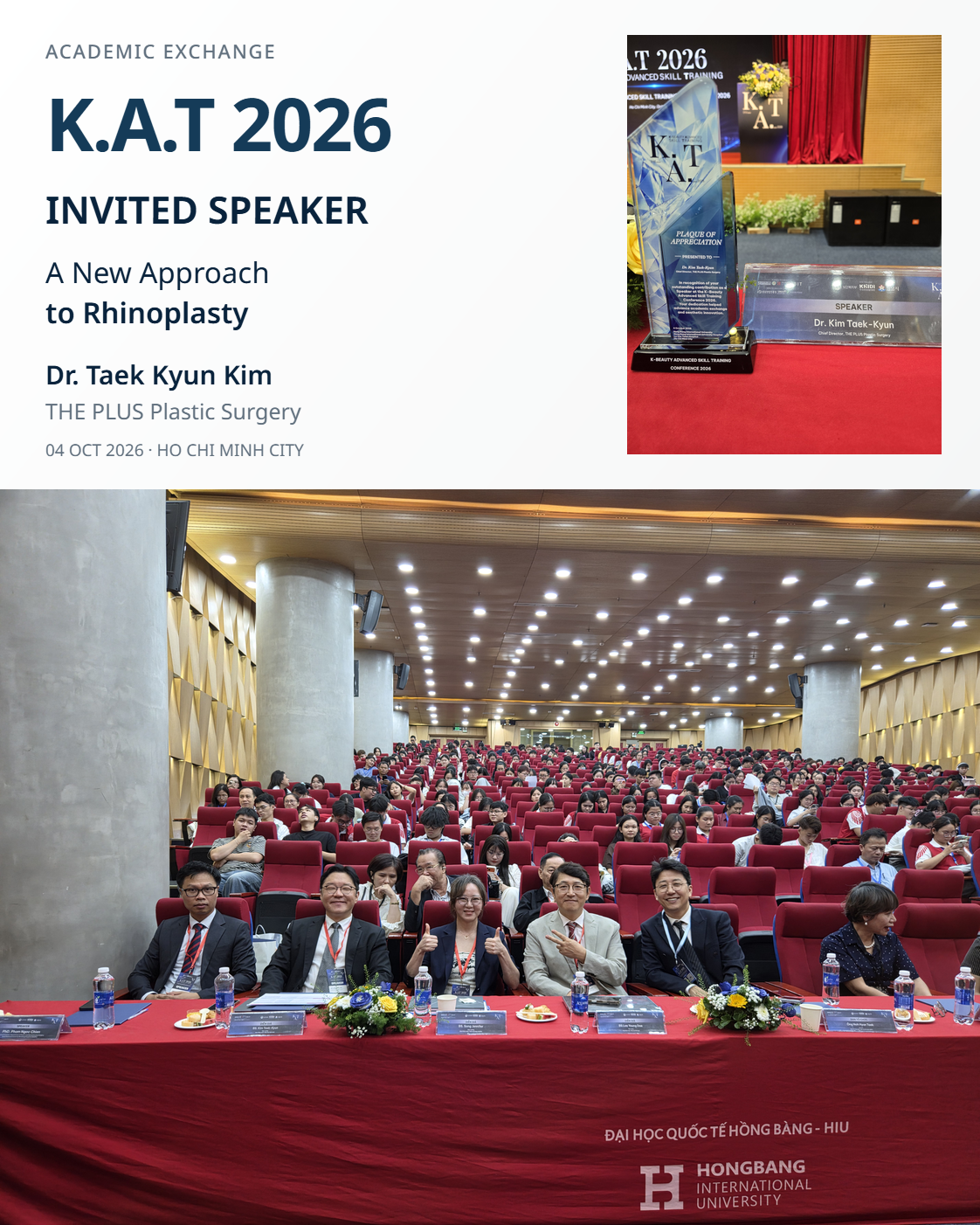Dr. Taek Kyun Kim Speaks at K.A.T 2026 in Vietnam