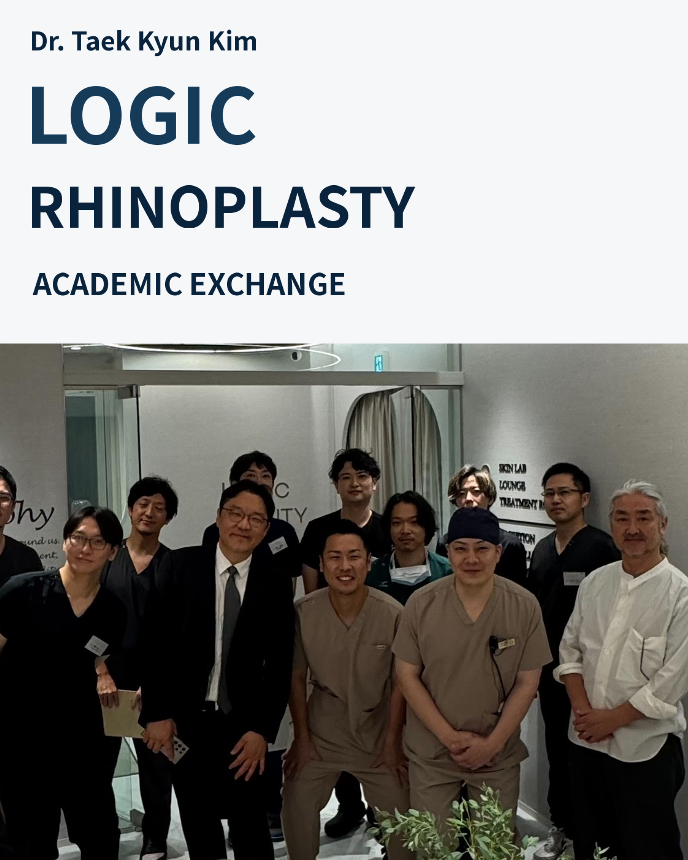 Dr. Taek Kyun Kim at LOGIC RHINOPLASTY 2026 in Japan