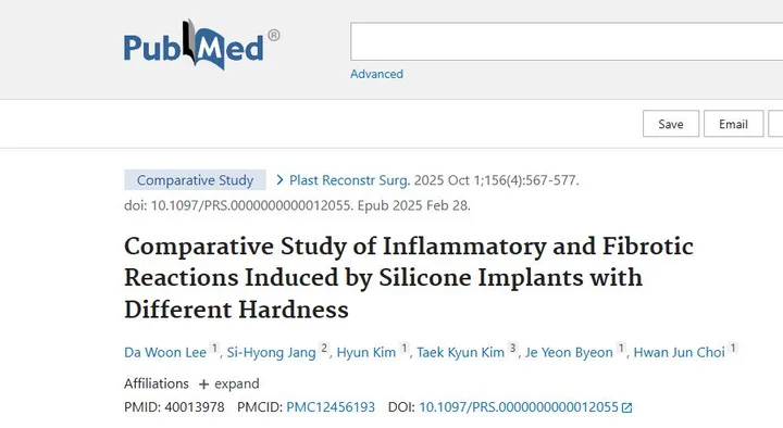 Comparative Study of Inflammatory and Fibrotic Reactions Induced by Silicone Implants with Different Hardness 학술활동 이미지