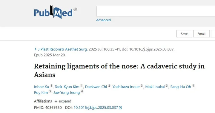 Retaining ligaments of the nose: A cadaveric study in Asians 학술활동 이미지