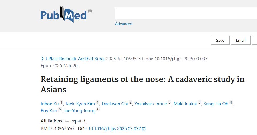 Retaining ligaments of the nose: A cadaveric study in Asians