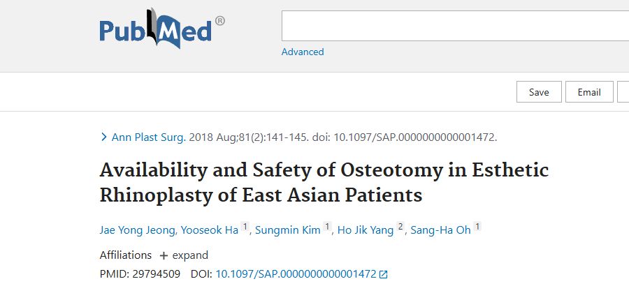 Availability and Safety of Osteotomy in Esthetic Rhinoplasty of East Asian Patients